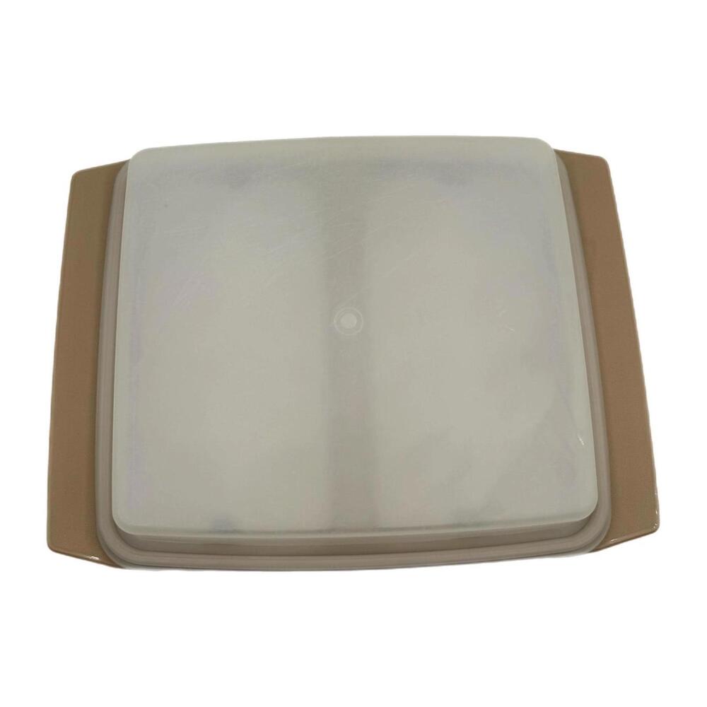 Vintage Tupperware Deviled Egg Keeper Carrier Tray Container Tan